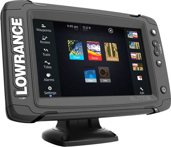 Lowrance Elite-7 Ti Mid/High/TotalScan Fischfinder, Kartenplotter