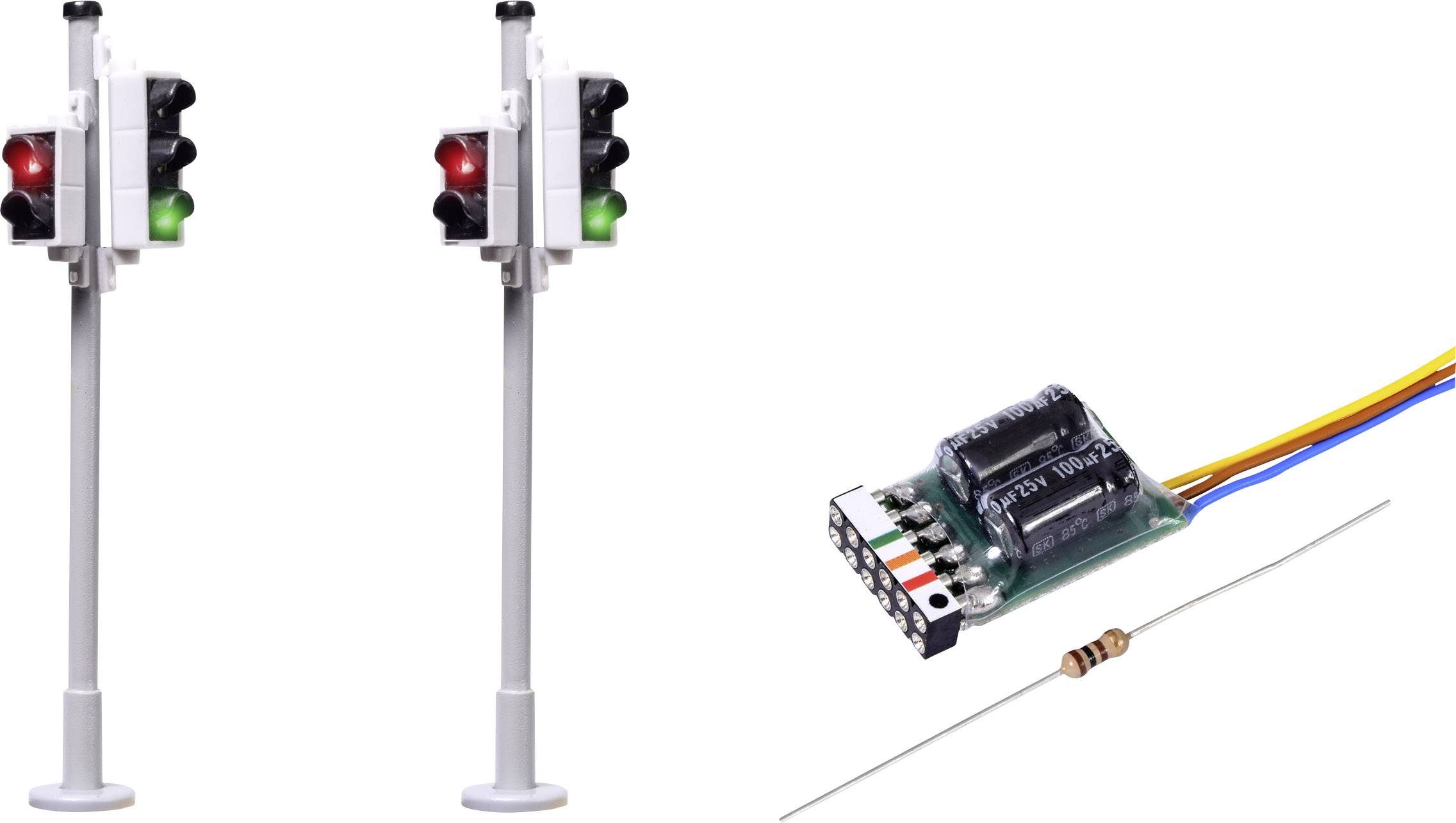 Feu de circulation Viessmann Modelltechnik 5095 H0 jeu de 2 avec feu de passage piéton kit prêt à l'emploi 1 pc(s)