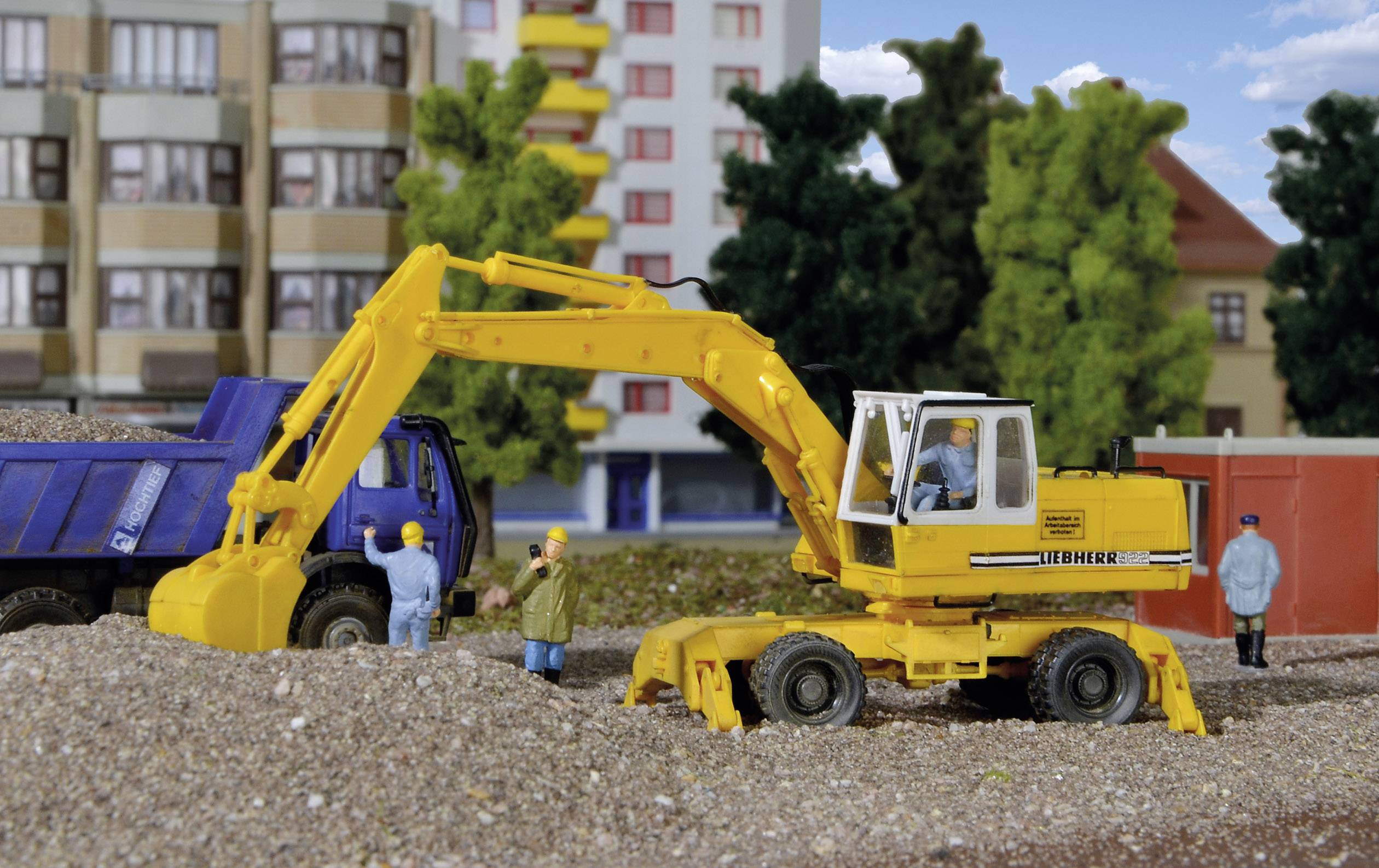 Kibri 11264 H0 Modèle réduit de véhicule de construction Liebherr Excavatrice mobile A922 avec appareils