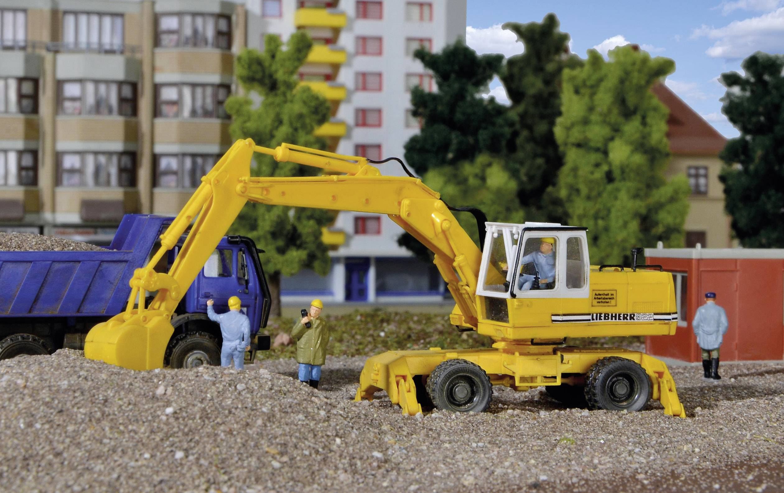 Kibri 11264 H0 Modèle réduit de véhicule de construction Liebherr Excavatrice mobile A922 avec appareils