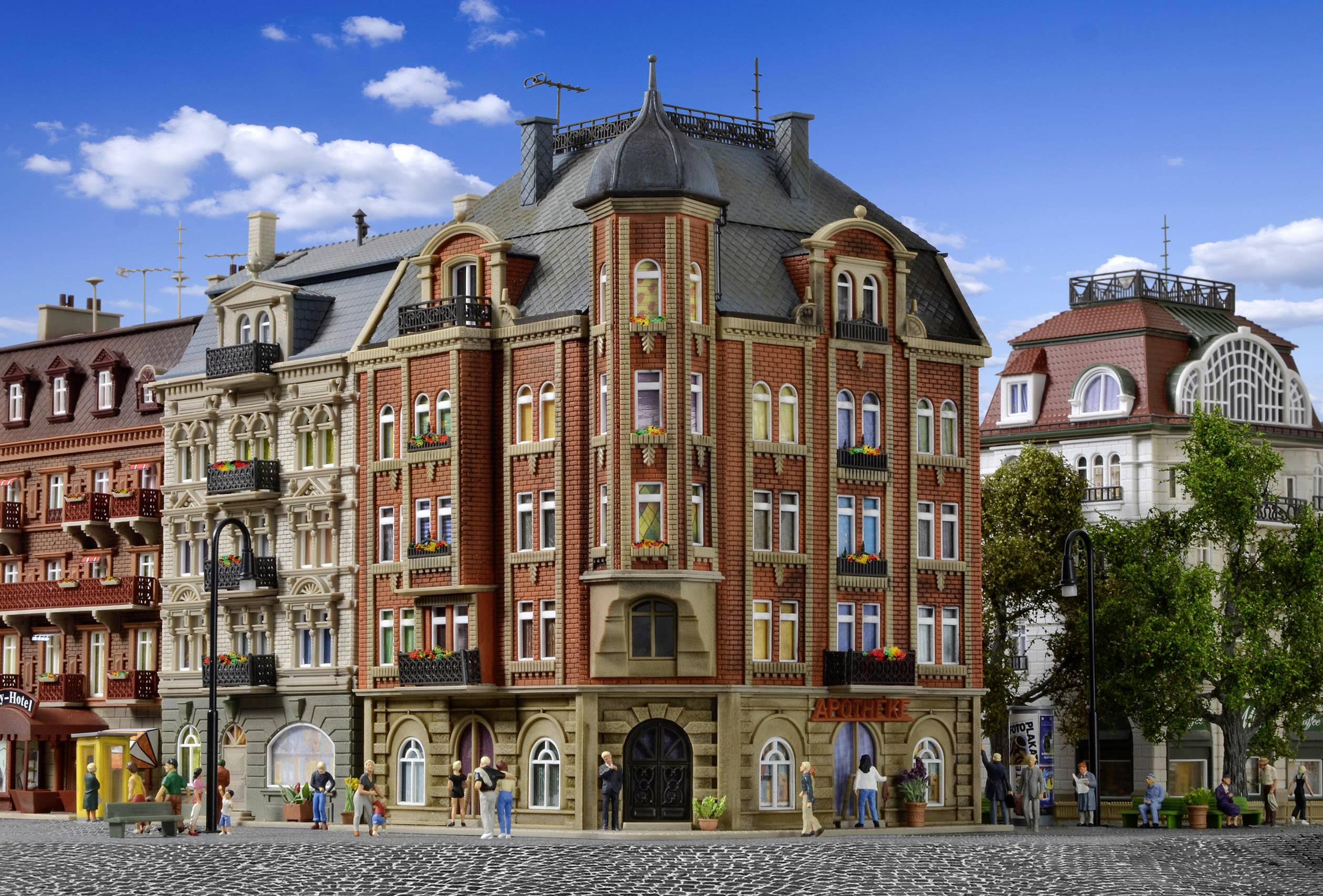 Vollmer 43811 H0 Maison d'angle Schlossallee 1