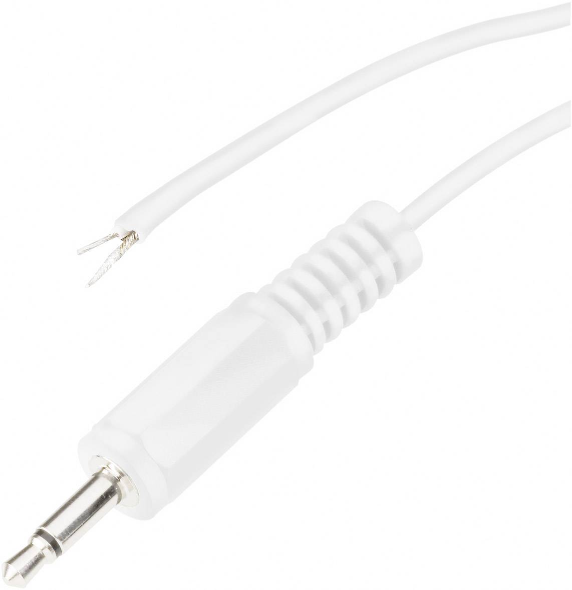 Jack 3.5 mm mâle, droit BKL Electronic 1101152 Nombre de pôles: 3 stéréo blanc 1 pc(s)