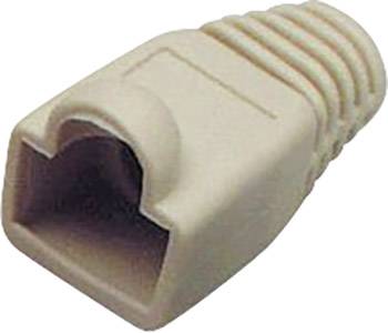 Connectique RJ45 CAT 6A avec passe-câble anti-pliage TRU COMPONENTS 1582636 RJ45 Protection anti-pliure gris
