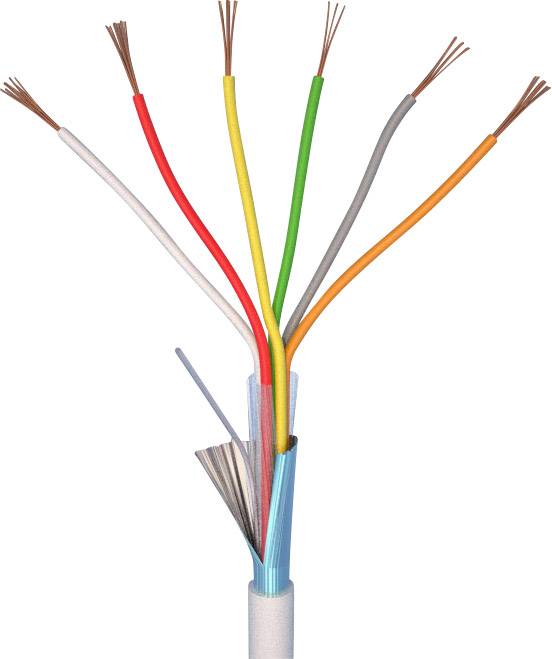 ELAN 70I140 Câble d'alarme LiYY 6 x 0.22 mm² blanc 10 m