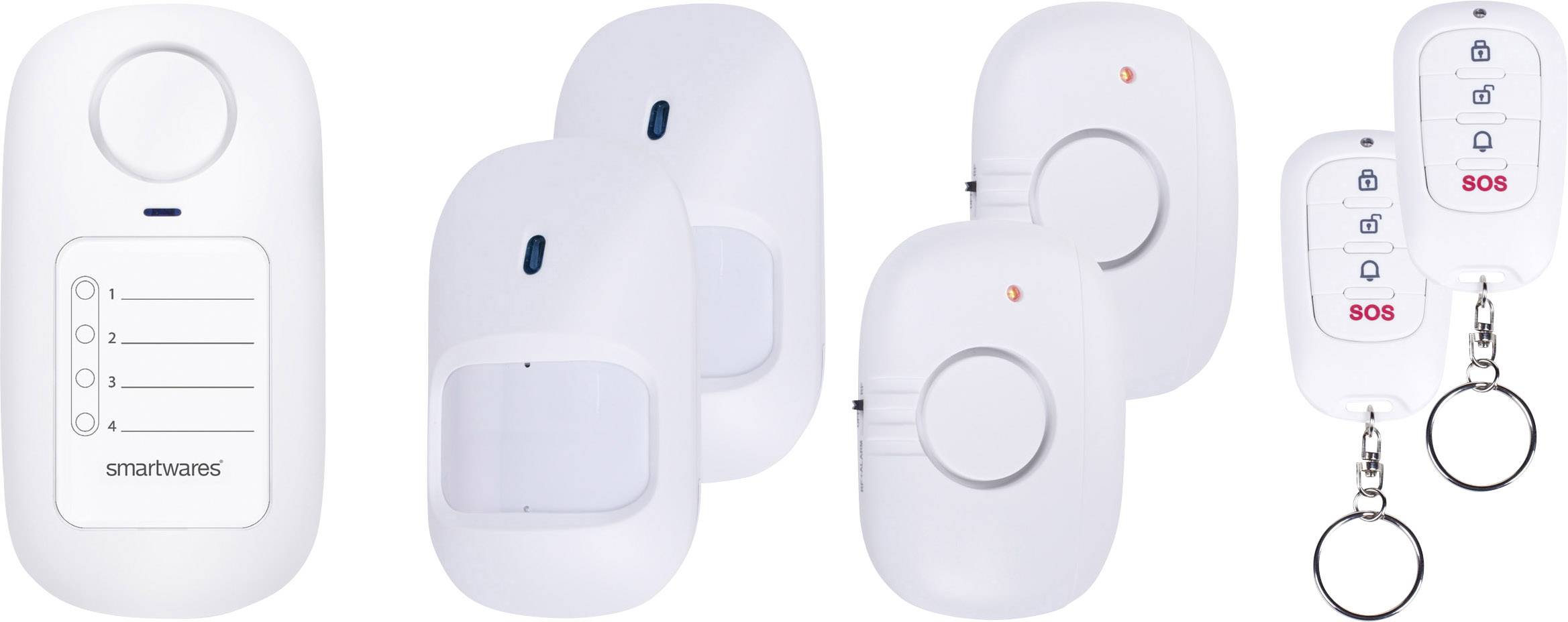 Smartwares Mini-système d'alarme avec télécommande 100 dB SC50-6