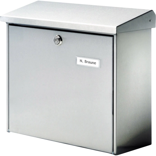 Burg Wächter 4190 COMFORT 3913 NI Boîte aux lettres acier inoxydable argent avec serrure à clé Burg Wächter 4190 COMFORT 3913 NI Boîte aux lettres acier inoxydable argent avec serrure à clé