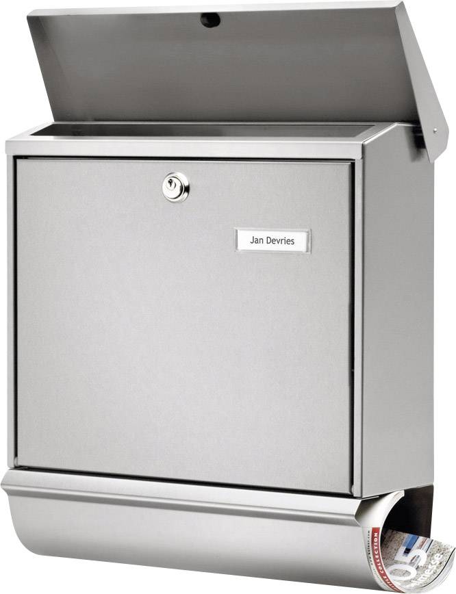 Burg Wächter 32680 COMFORT-Set 39130 NI Boîte aux lettres acier inoxydable argent avec serrure à clé