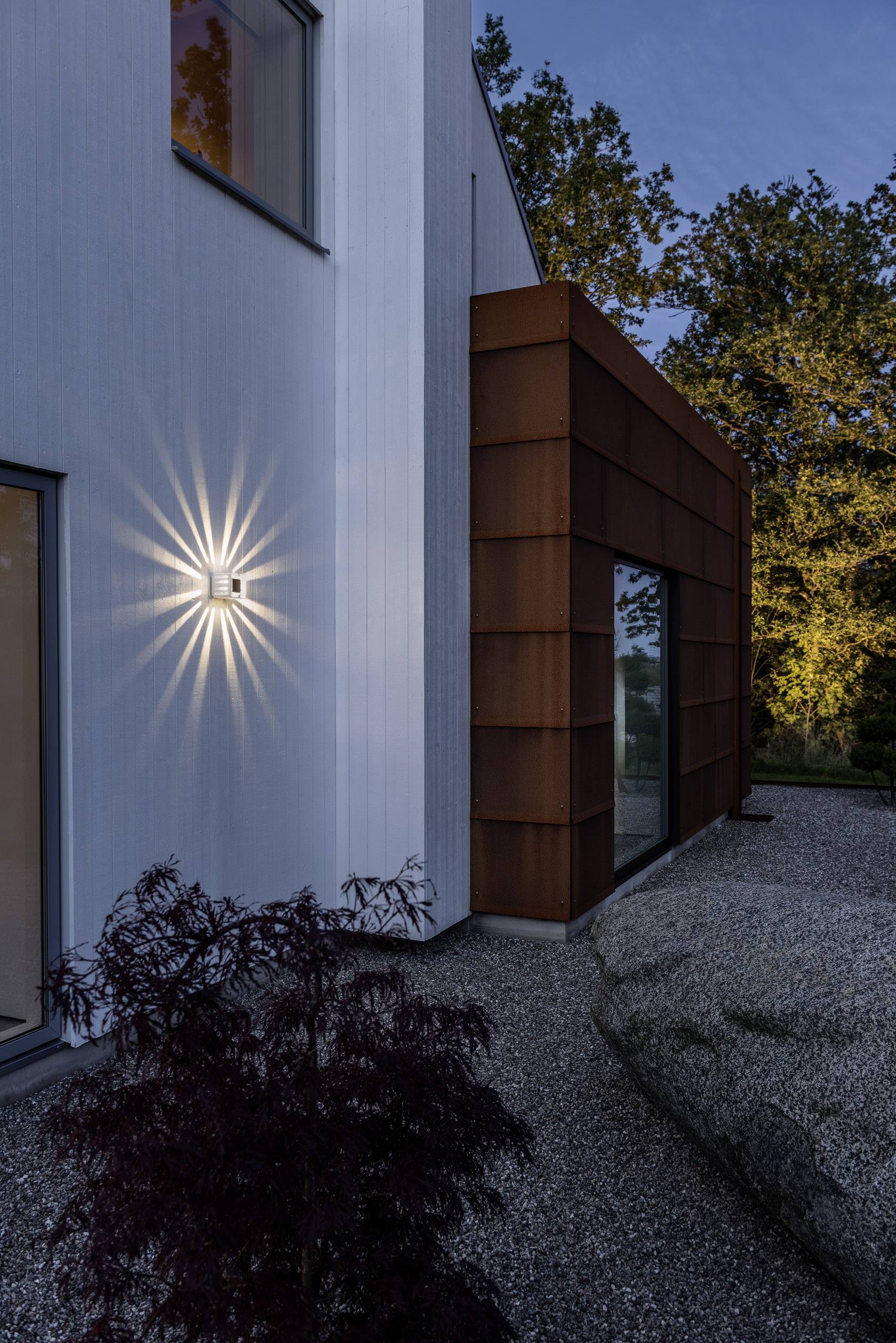 Applique LED extérieure Konstsmide Pescara 7978-250 LED intégrée blanc, noir