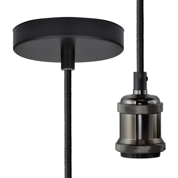 Luminaire à suspendre 1x E27 sans ampoule Segula Chicago 50563 noir 1 pc(s) Luminaire à suspendre 1x E27 sans ampoule Segula Chicago 50563 noir 1 pc(s)