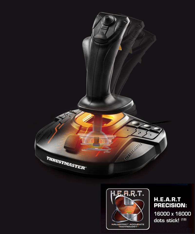 Joystick USB Thrustmaster T16000M FCS Flightstick noir, orange