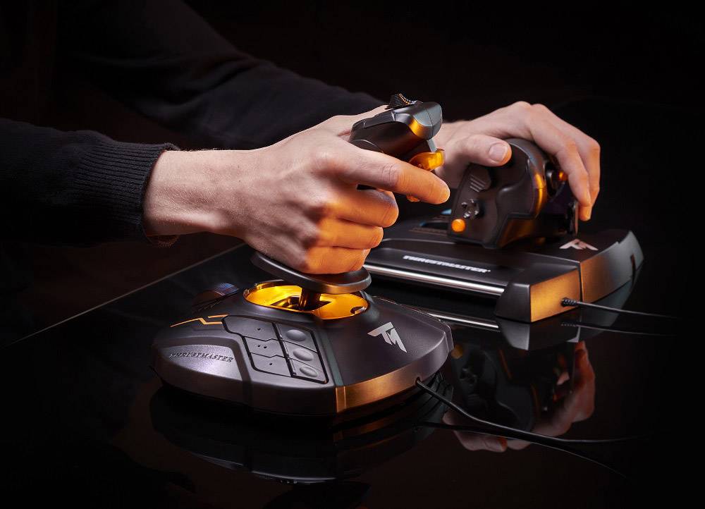 Thrustmaster T16000M FCS HOTAS Joystick USB PC noir avec curseur