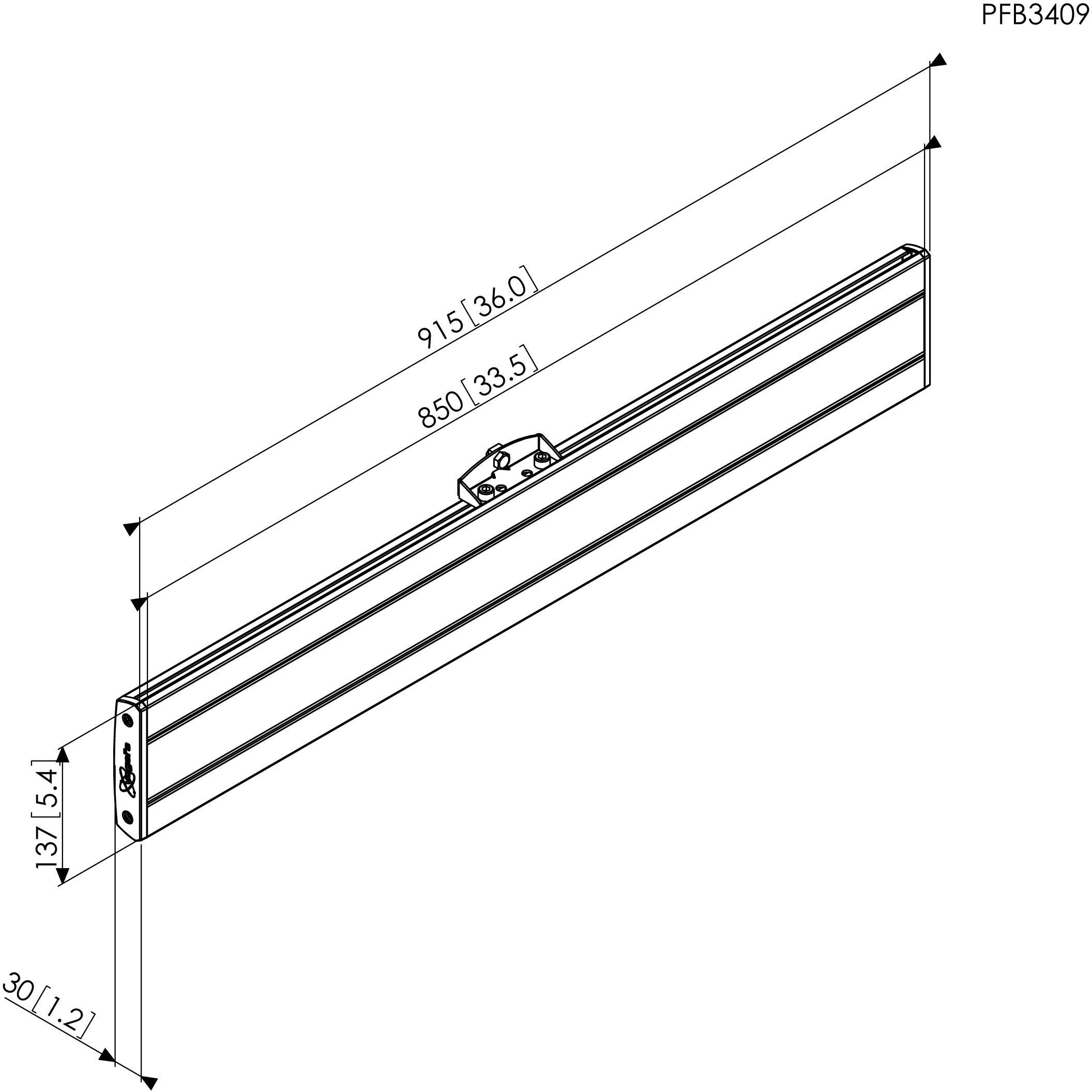 Compartiment de rangement PFB 3409 Vogel's argent