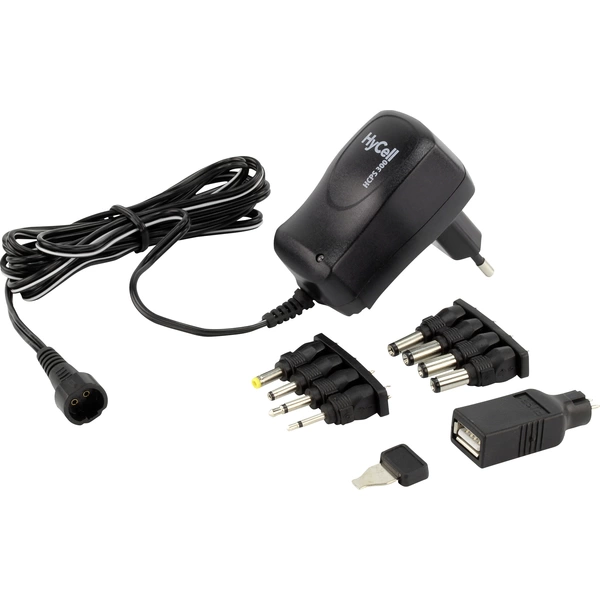 Bloc d'alimentation réglable HyCell 1201-0005 3 V/DC, 4.5 V/DC, 5 V/DC, 6 V/DC, 7.5 V/DC, 9 V/DC, 12 V/DC 300 mA 3.6 W Bloc d'alimentation réglable HyCell 1201-0005 3 V/DC, 4.5 V/DC, 5 V/DC, 6 V/DC, 7.5 V/DC, 9 V/DC, 12 V/DC 300 mA 3.6 W