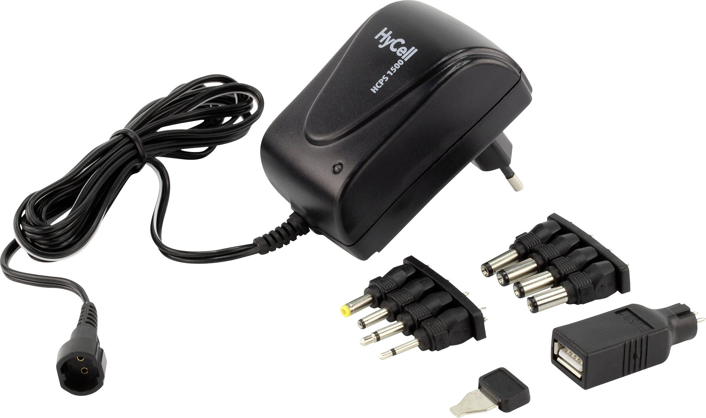 Bloc d'alimentation réglable HyCell 1201-0008 3 V/DC, 4.5 V/DC, 5 V/DC, 6 V/DC, 7.5 V/DC, 9 V/DC, 12 V/DC 1500 mA 18 W