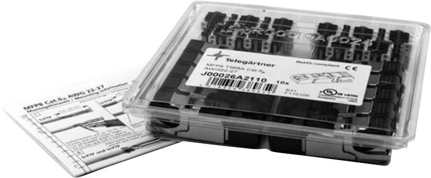RJ45 mâle droit, assemblage sur site Telegärtner 100023042 100023042 RJ45 mâle, droit 10 pc(s)