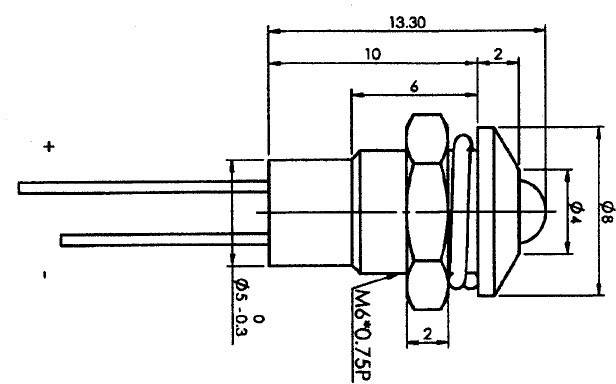 Voyant de signalisation LED SCI 149774 bleu 3.4 V 20 mA