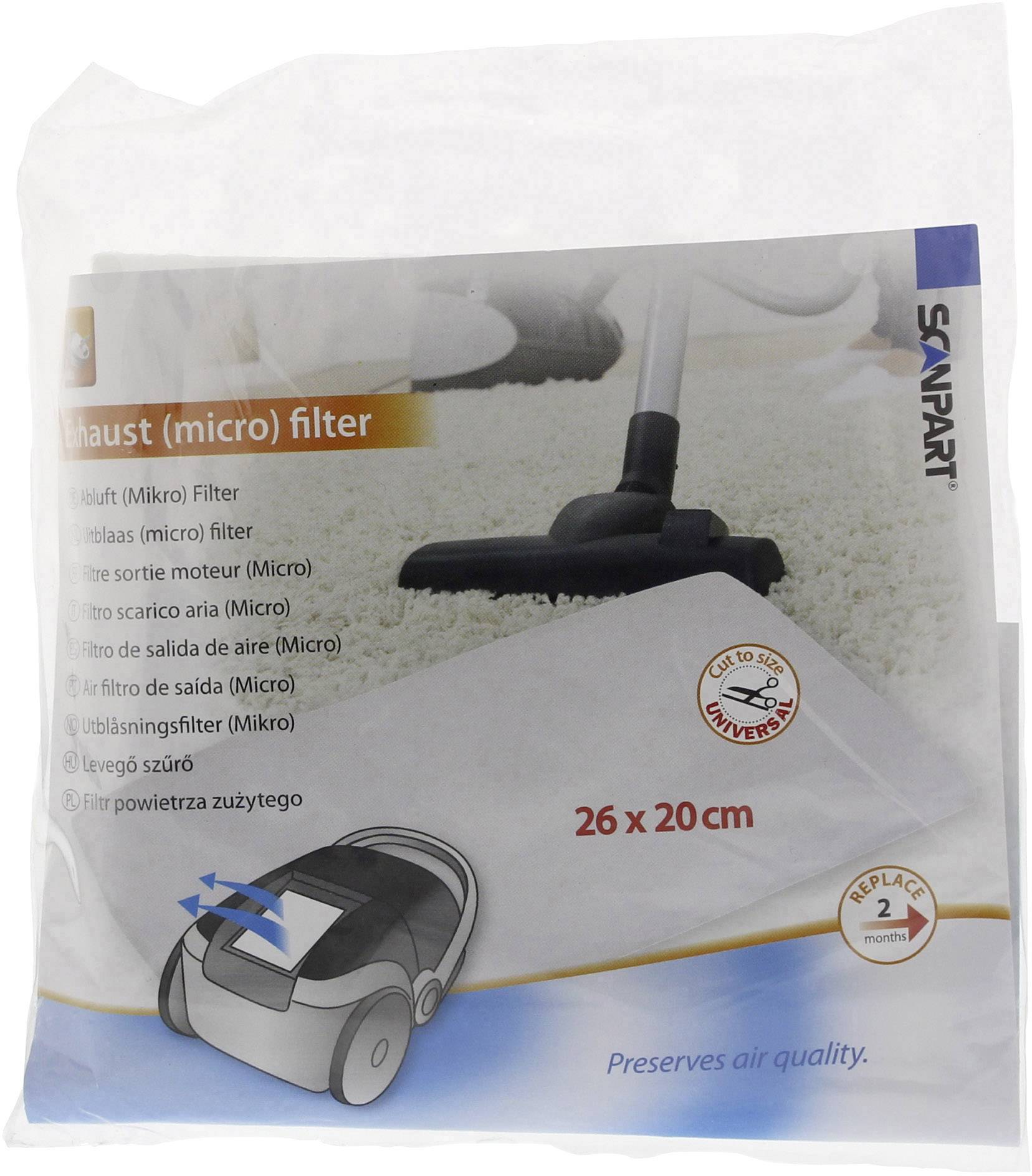 Filtre d'évacuation d'air pour aspirateur ScanPart 2684000007