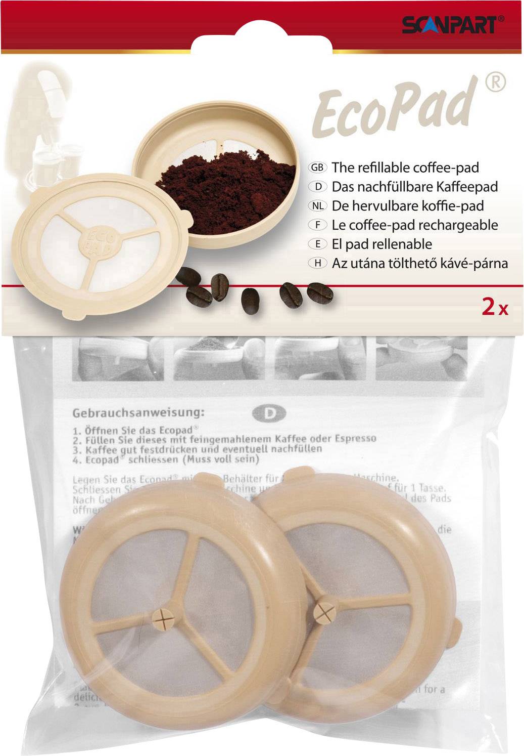 ScanPart Ecopad 1010 ECO PAD single Dosettes de café rechargeables