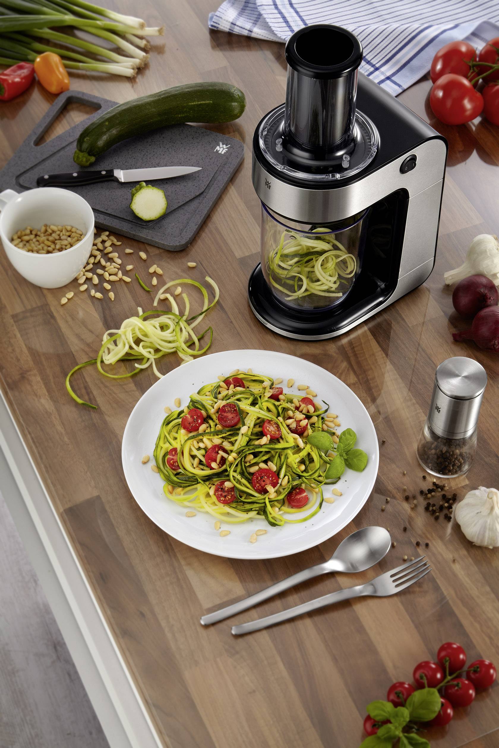 WMF KULT X Coupe-légumes en spirale 80 W acier inoxydable