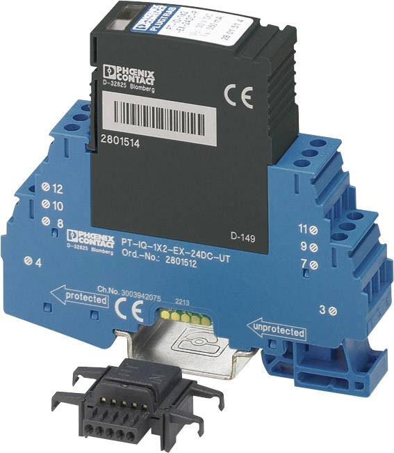 Phoenix Contact 2801512 PT-IQ-1X2-EX-24DC-UT Parafoudre pour armoire électrique Protection anti-surtension pour: armoire de