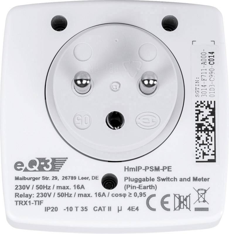 Prise sans fil avec fonction de mesure Homematic IP HmIP-PSM-PE