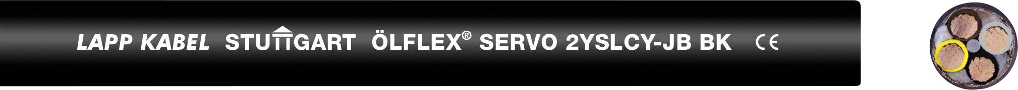 LAPP ÖLFLEX® SERVO 2YSLCY-JB Câble pour servo 4 G 2.5 mm² noir 1136451/50 50 m
