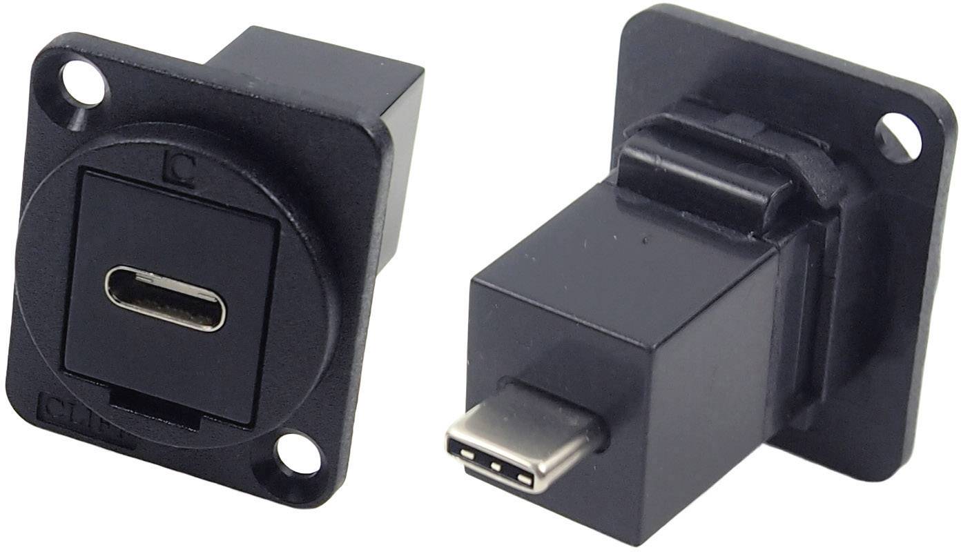 Adaptateur USB-C® femelle vers USB-C® mâle Cliff CP30211X 1 pc(s)