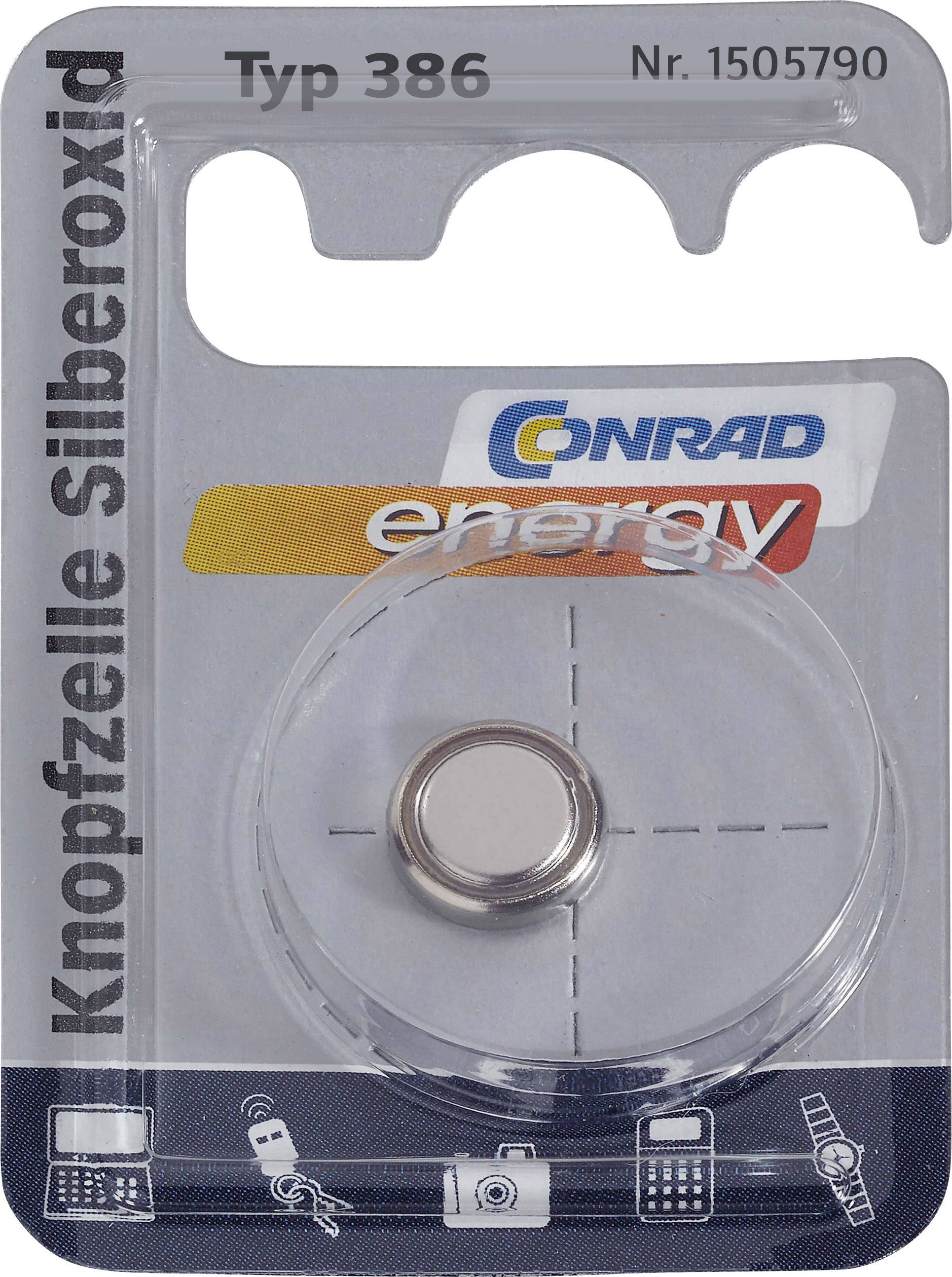 Pile bouton 386 oxyde d'argent energy 130 mAh 1.55 V 1 pc(s)