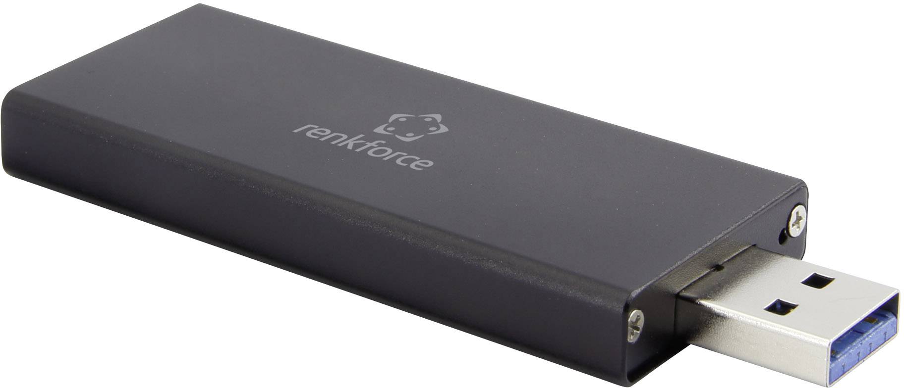Renkforce RF-4521561 Boîtier pour SSD M.2 USB 3.0 5 GBit/s M.2 SATA 2230, 2242 RF-4521561
