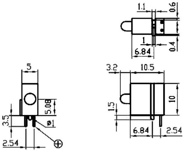 Signal Construct DVCD 12 Élément LED simple vert (l x H x P) 6 x 10 x 10 mm