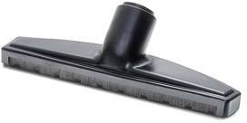 Embout d'aspiration pour aspirateur avec poils noirs et corps en plastique gris, conçu pour le nettoyage efficace des surfaces lisses.