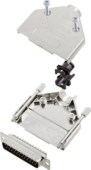 Kit embase SUB-D mâle Nombre de pôles: 25 encitech DTPK-M-25-DBP-K 6355-0030-03 180 ° fût à souder 1 set