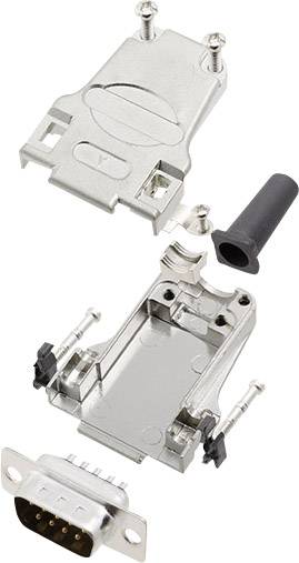 Kit embase SUB-D mâle Nombre de pôles: 9 encitech DTZF09-DMP-K 6355-0045-01 180 ° fût à souder 1 set