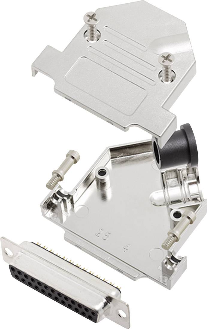 Kit embase SUB-D femelle Nombre de pôles: 25 encitech D45NT25-M-DBS-K 6355-0072-23 45 ° fût à souder 1 set