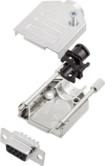 Kit embase SUB-D femelle Nombre de pôles: 9 encitech DTZK09-DBS-K 6355-0002-11 180 ° fût à souder 1 set