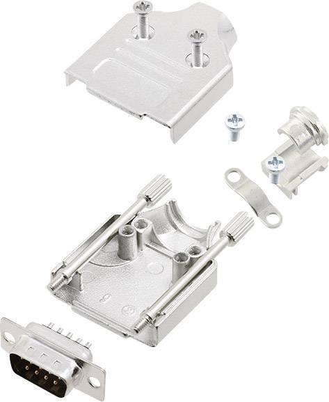 Kit embase SUB-D mâle Nombre de pôles: 9 encitech MHDM-09-DBP-K 6355-0005-01 180 ° fût à souder 1 set