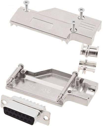 Kit embase SUB-D femelle Nombre de pôles: 15 encitech DCMR-FK-15-DBS-K 6355-0065-12 90 ° fût à souder 1 set