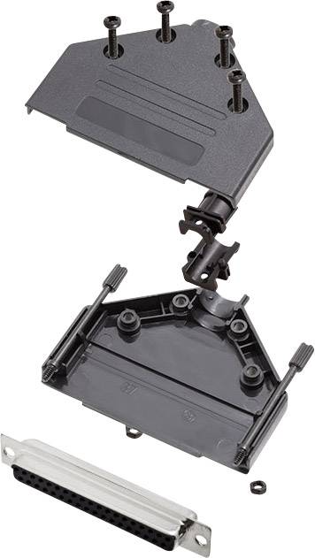 Kit embase SUB-D femelle Nombre de pôles: 37 encitech DTPK-P-37-DBS-K 6355-0032-14 180 ° fût à souder 1 set