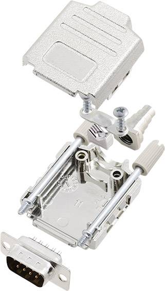 Kit embase SUB-D mâle Nombre de pôles: 9 encitech DPPK09-M-DBP-K 6355-0004-01 180 ° fût à souder 1 set
