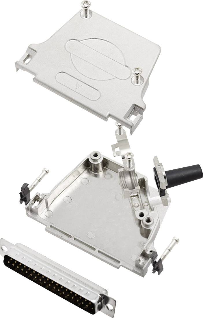 Kit embase SUB-D mâle Nombre de pôles: 37 encitech D45ZF37-DMP-K 6355-0047-04 45 ° fût à souder 1 set