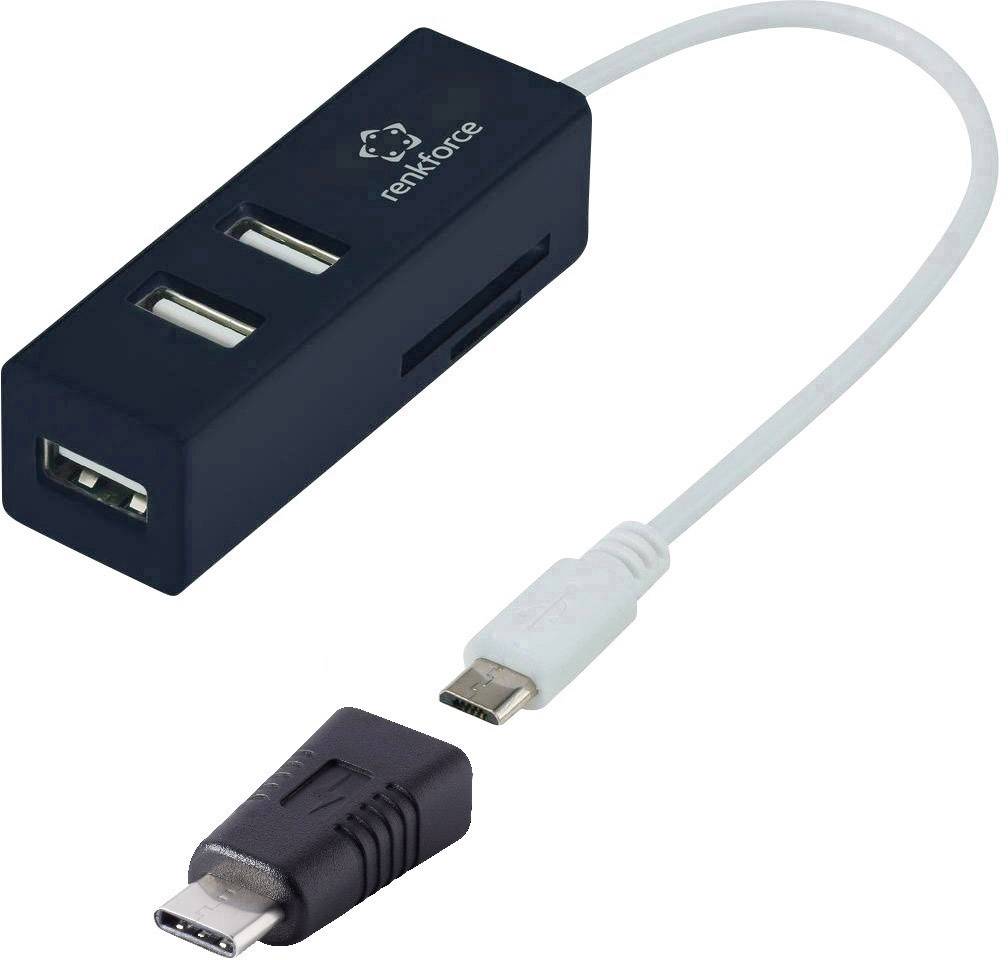 Hub USB 2.0 OTG Renkforce 3 ports