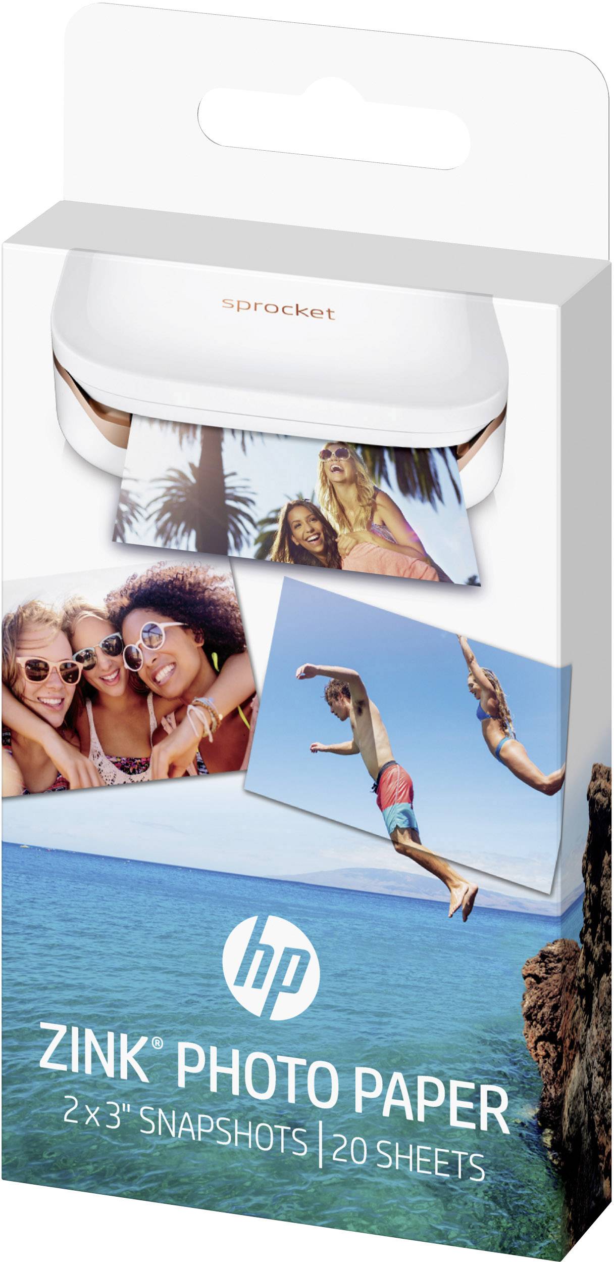 HP ZINK® PHOTO PAPER W4Z13A Fotodrucker Fotopapier 20 Blatt