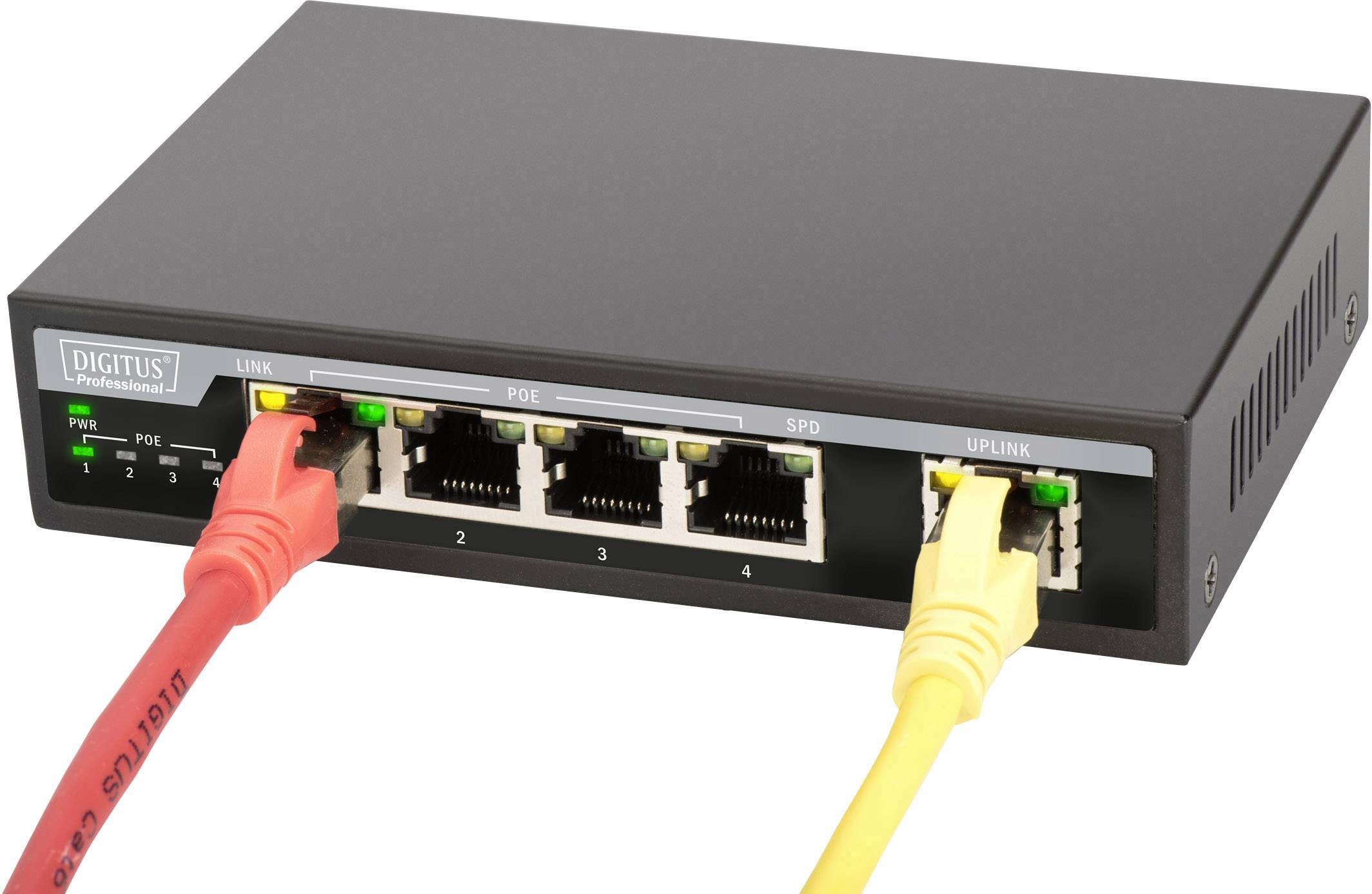 Digitus DN-95320 Switch réseau 4 ports 100 MBit/s fonction PoE