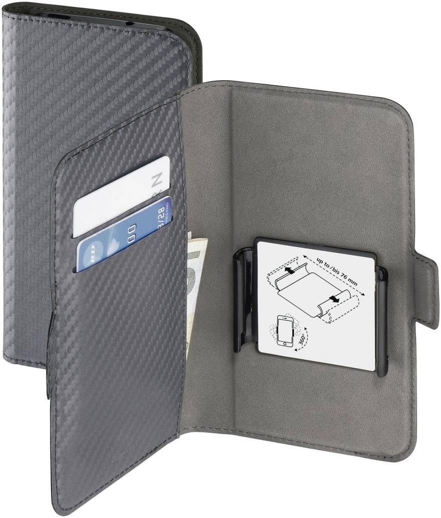 Hama Smart Move Carbon L Étui portefeuille Universel Universal gris