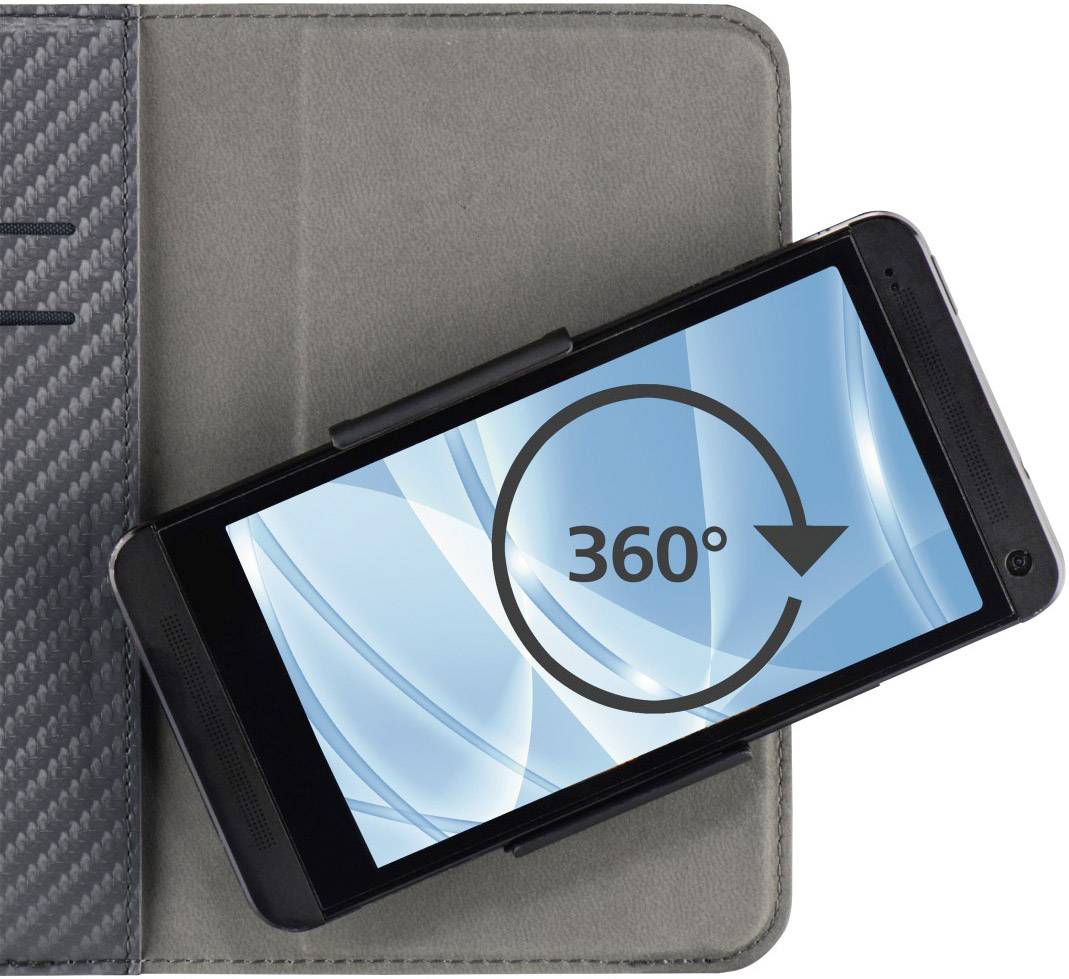 Hama Smart Move Carbon L Étui portefeuille Universel Universal gris