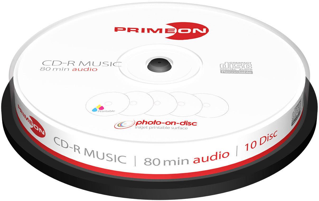 Primeon 2761111 CD-R Audio vierge 10 pc(s) tour imprimable