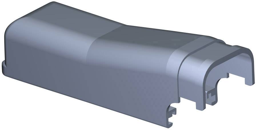 Couvercle en plastique de forme rectangulaire, muni de clips latéraux pour la fixation, principalement utilisé dans des applications techniques.