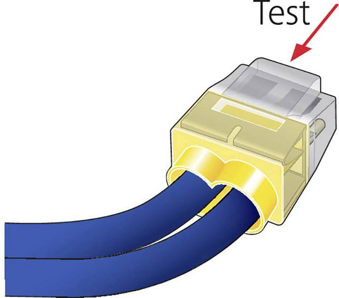 Borne de raccordement HellermannTyton HCPM-2 148-90036 flexible: 1-2.5 mm² rigide: 0.5-2.5 mm² Nombre de pôles: 2 jaune