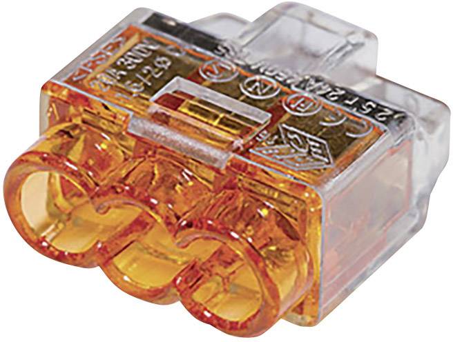 Borne de raccordement HellermannTyton HCPM-3 148-90037 flexible: 1-2.5 mm² rigide: 0.5-2.5 mm² Nombre de pôles: 3 orange