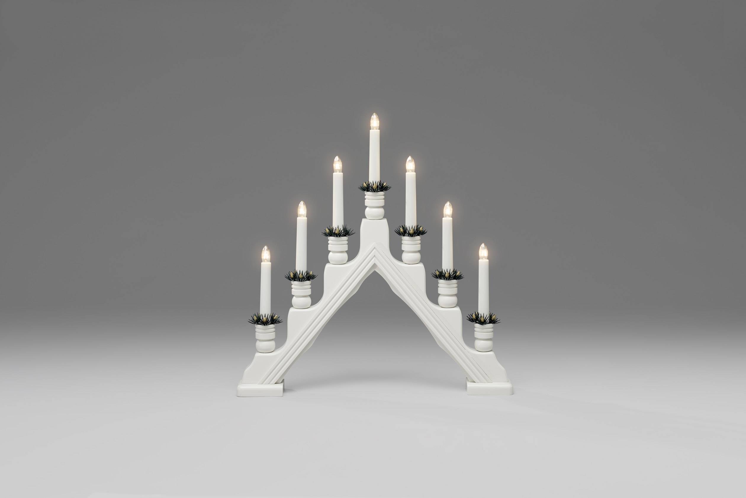 Bougeoir bois Konstsmide N/A blanc